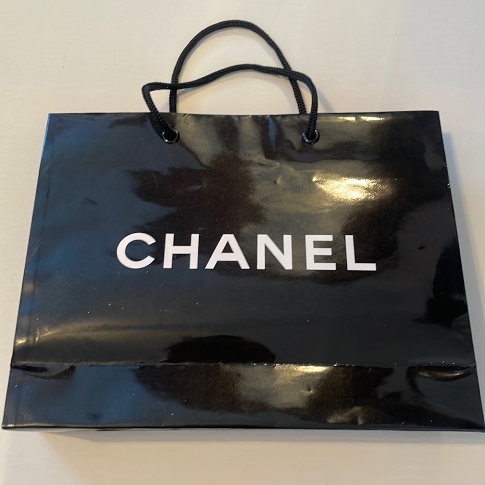 Black Chanel shopping bag